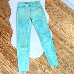 Anthropologie Pilcro and the Letterpress High-Rise Skinny Garment Dyed Jeans